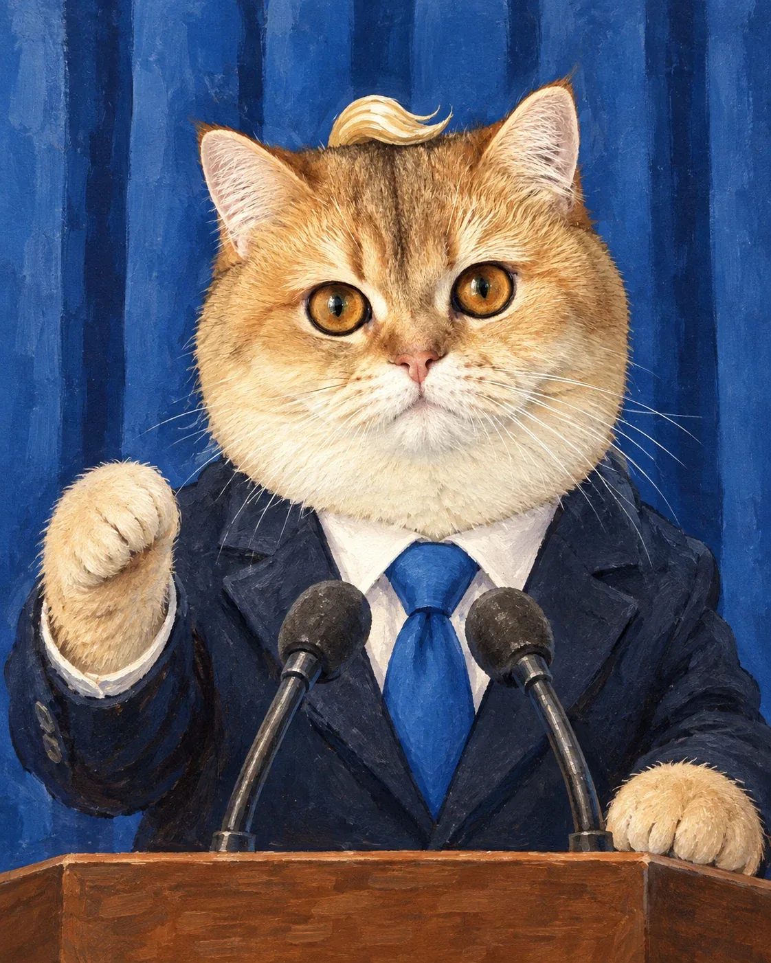 Chief of Treats cat portrait