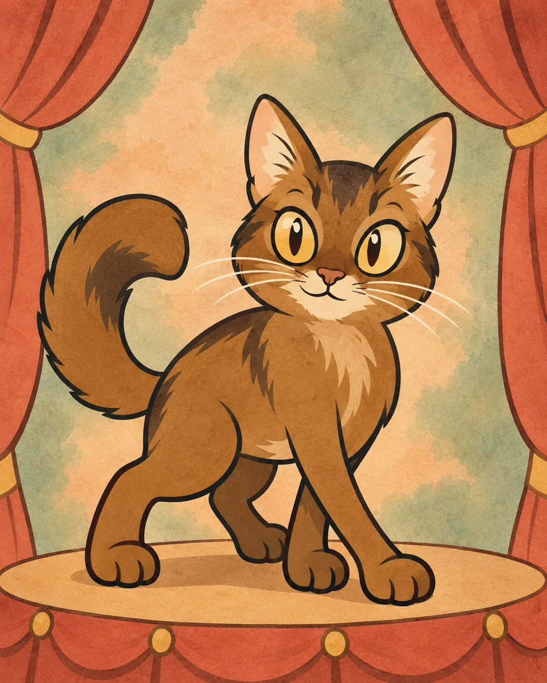 Rubber Hose cat portrait
