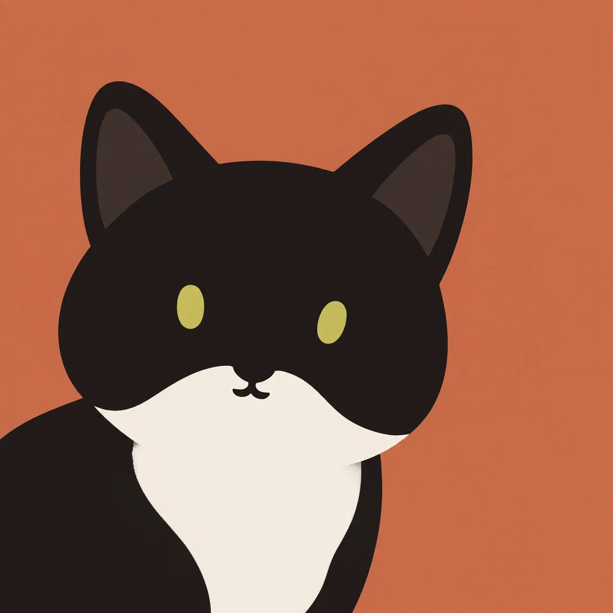 Soft Mascot cat portrait